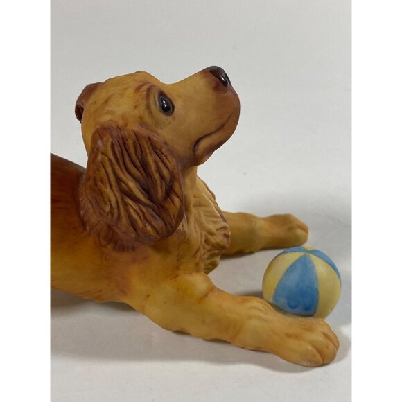 FRANKLIN MINT COCKER SPANIEL Dog Porcelain Sculpture Ball 1987 - Picture 12 of 14
